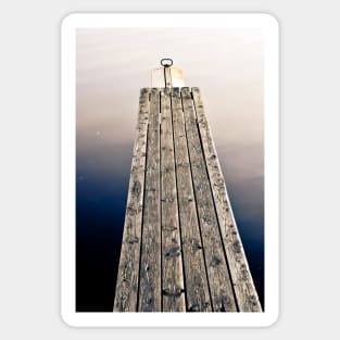 The Jetty, old wooden jetty by the lake Sticker